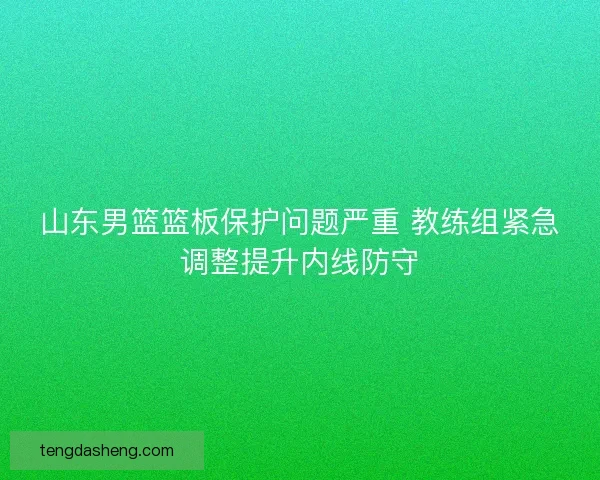 山东男篮篮板保护问题严重 教练组紧急调整提升内线防守 山东男篮篮板保护问题严重 教练组紧急调整提升内线防守